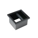 barista basics stainless steel black open knockbox