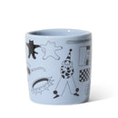 blue cat art diner mug