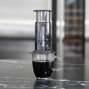 aeropress clear black espresso brewer