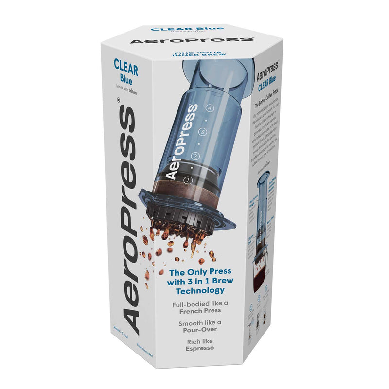 aeropress clear blue espresso brewer