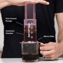 aeropress clear pink espresso brewer