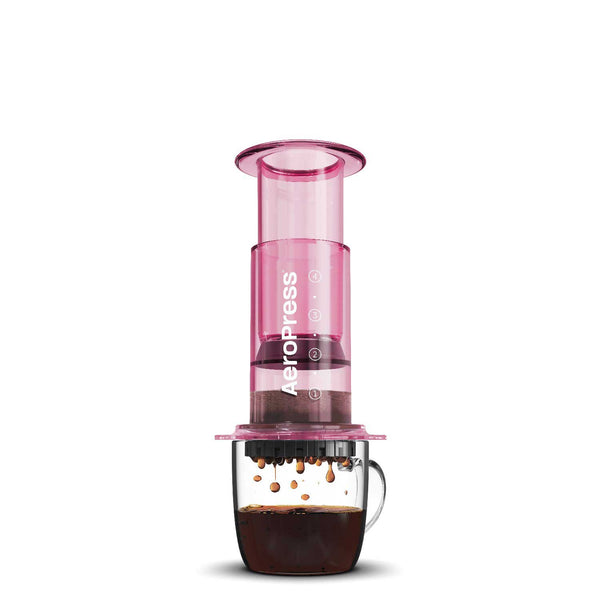 aeropress clear pink espresso brewer