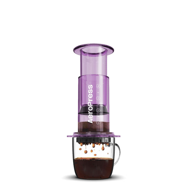 aeropress clear purple espresso brewer 