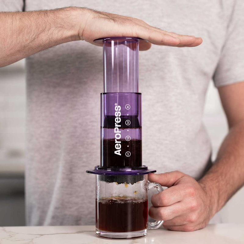 aeropress clear purple espresso brewer 