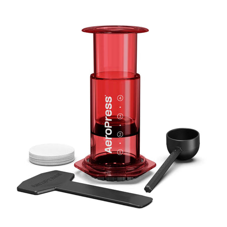 aeropress clear red espresso brewer 