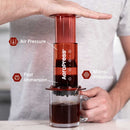 aeropress clear red espresso brewer 