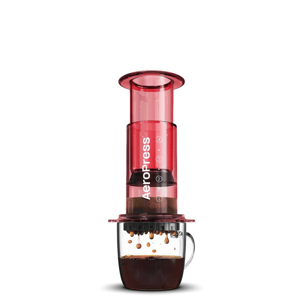 aeropress clear red espresso brewer 