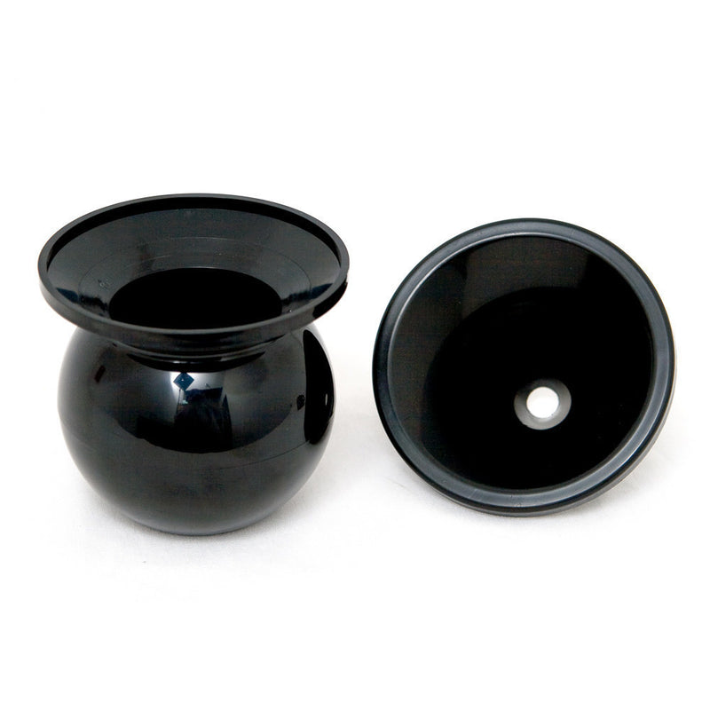 black plastic spittoon