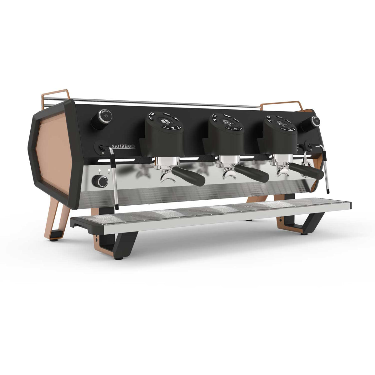再値下げ RomaRo Barista The First 3D D Sanremo D8 PRO 3 Group Volumetric Espresso Machine - Copper Gold
