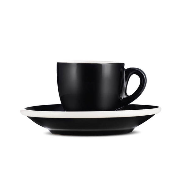 black demi cup and saucer set