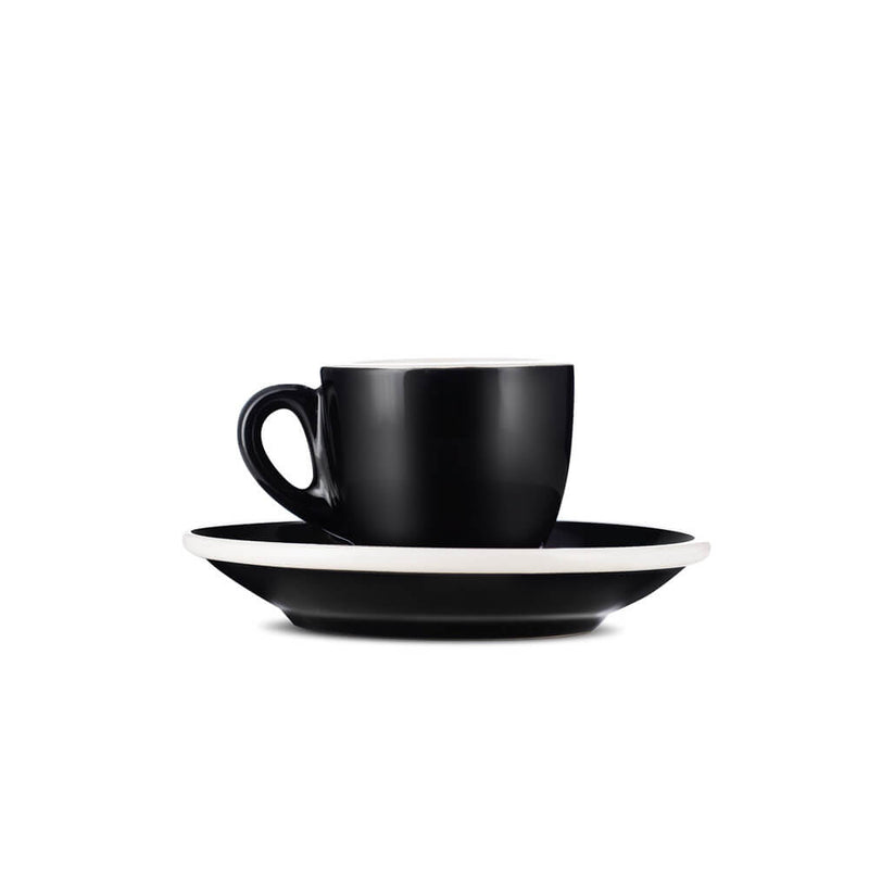 black demi cup and saucer set