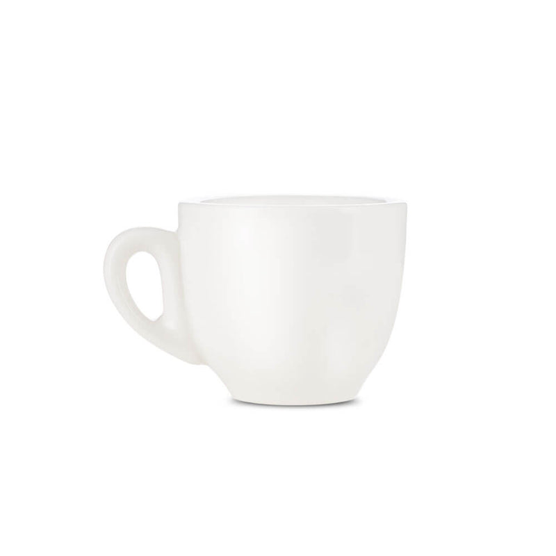 white 2 ounce espresso cup and saucer