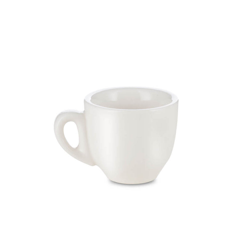 white 2 ounce espresso cup and saucer