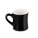 black porcelain diner mug