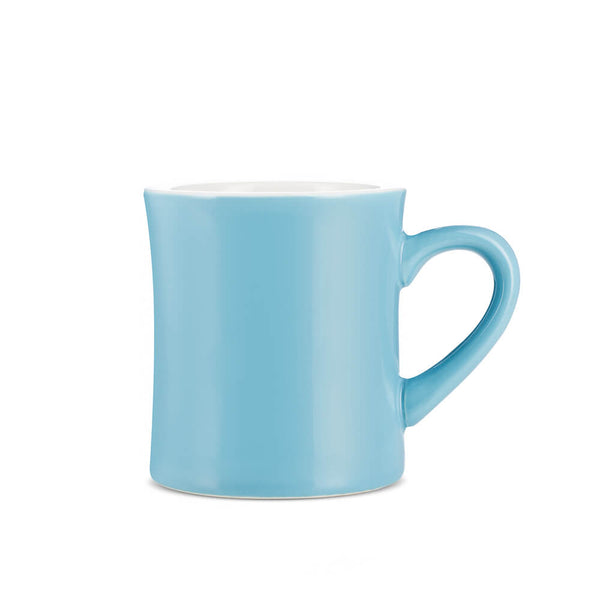 blue porcelain diner mug