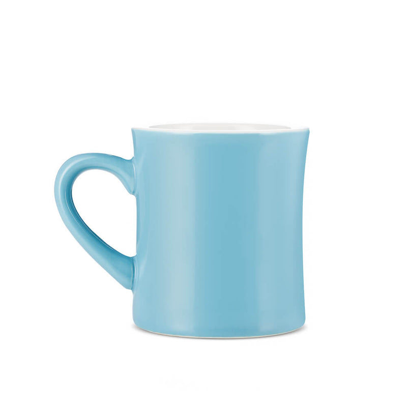 blue porcelain diner mug