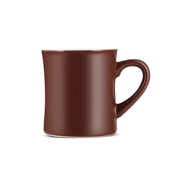 brown porcelain diner mug