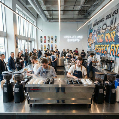 large volume cafe