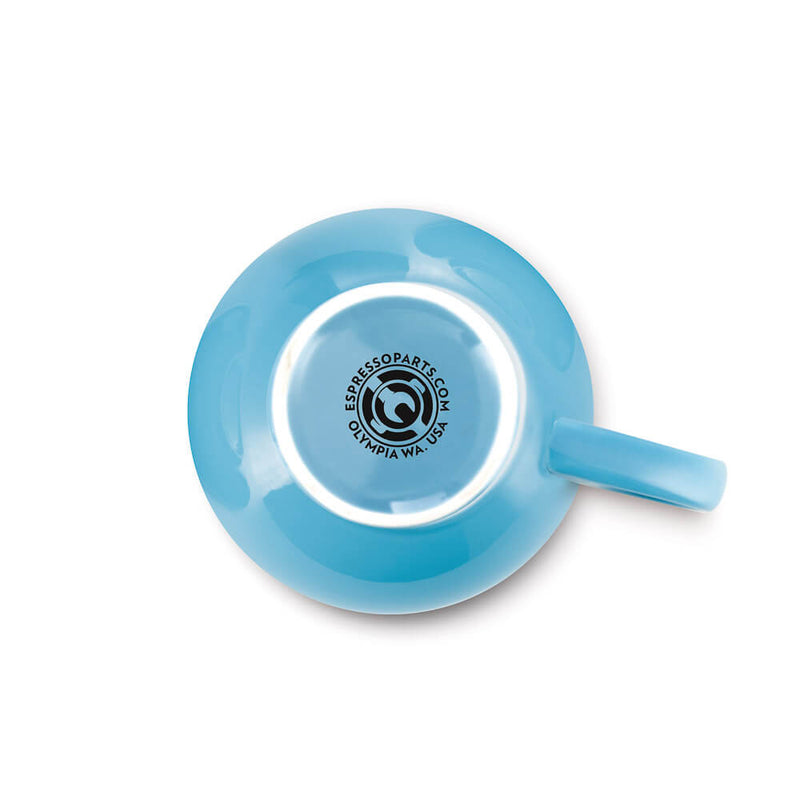 Espresso Parts Porcelain Latte Cup & Saucer - Blue (12oz/355ml)