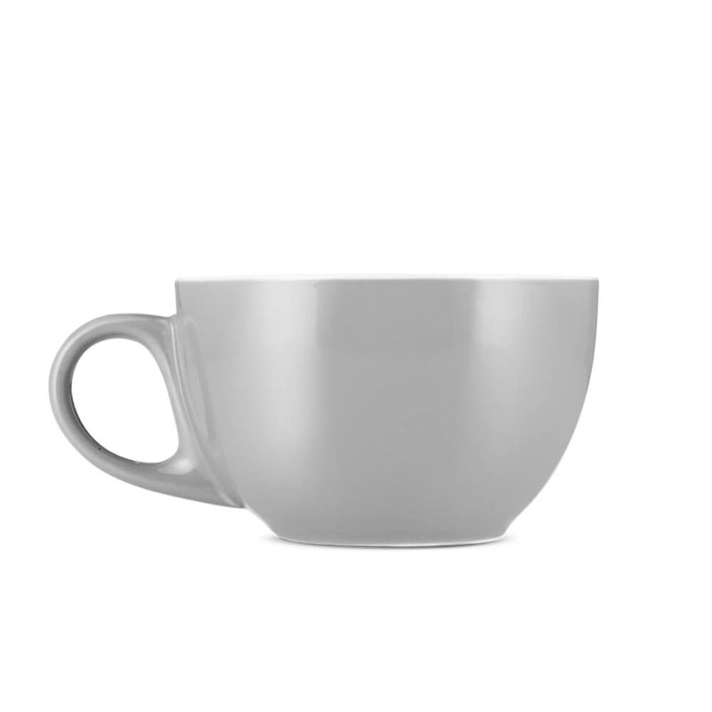 12 ounce grey latte and saucer set