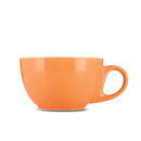 12 ounce orange latte cup and saucer