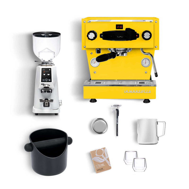 La Marzocco Linea Mini x F4 Home Espresso Kit - Yellow/White