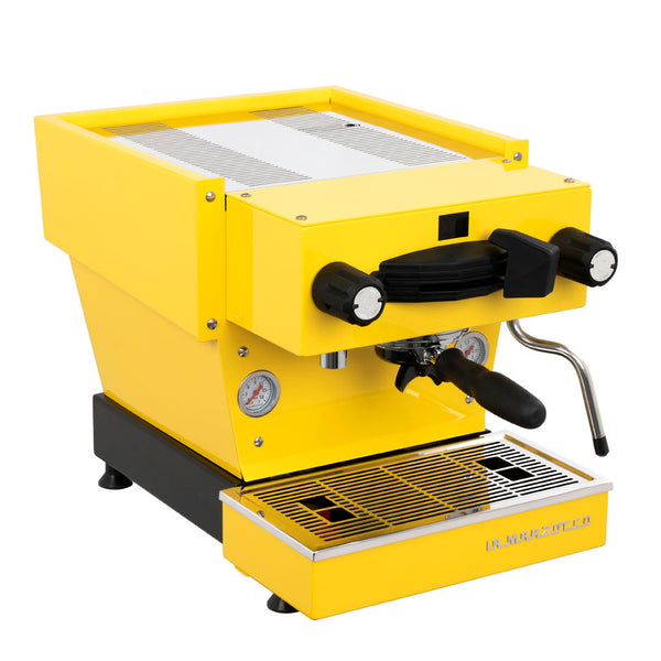 yellow linea mini espresso machine