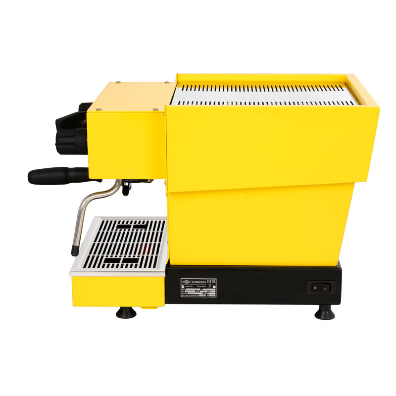 yellow linea mini espresso machine