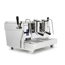 rocket re doppia two group espresso machine in stainless steel 