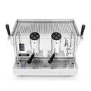 rocket re doppia two group espresso machine in stainless steel 