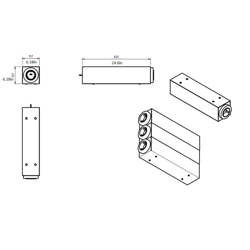 cad of the dispenser with measurements