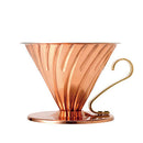 "Discover the artistry of Hario V60 copper design Dripper at Espresso Parts. Elevate your coffee experience with beautifully crafted equipment. Make your coffee ritual a serene."