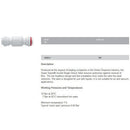 John Guest, Straight Check Valve, 3/8"JG x 3/8"JG