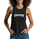 womens espresso thrash metal tank black