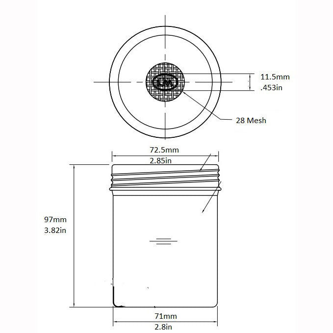 spice shaker dimensions