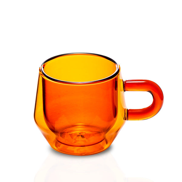 hearth 4 oz amber glass mug