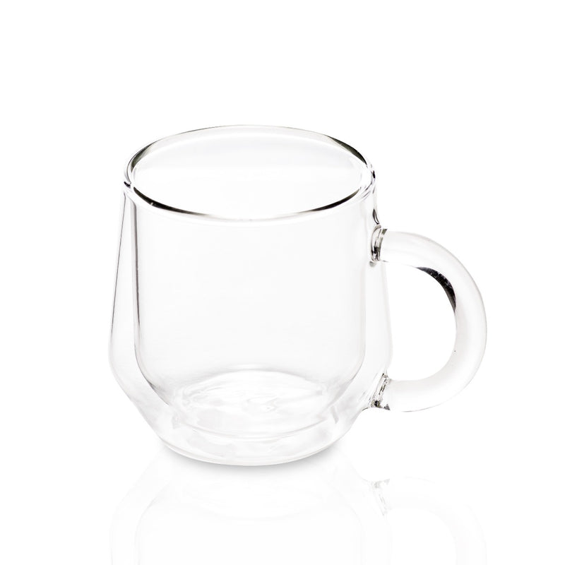 Double Wall Glass Mug (6oz/175ml) - Set of 2