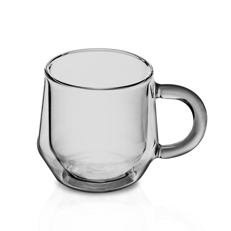 Double Wall Glass Coffee Mugs, (set Of 2) 12 Ounces-clear Glass Coffee Cups  With Handle,insulated Coffee Glass,cappuccino Cups,tea Cups,latte Cups,bev