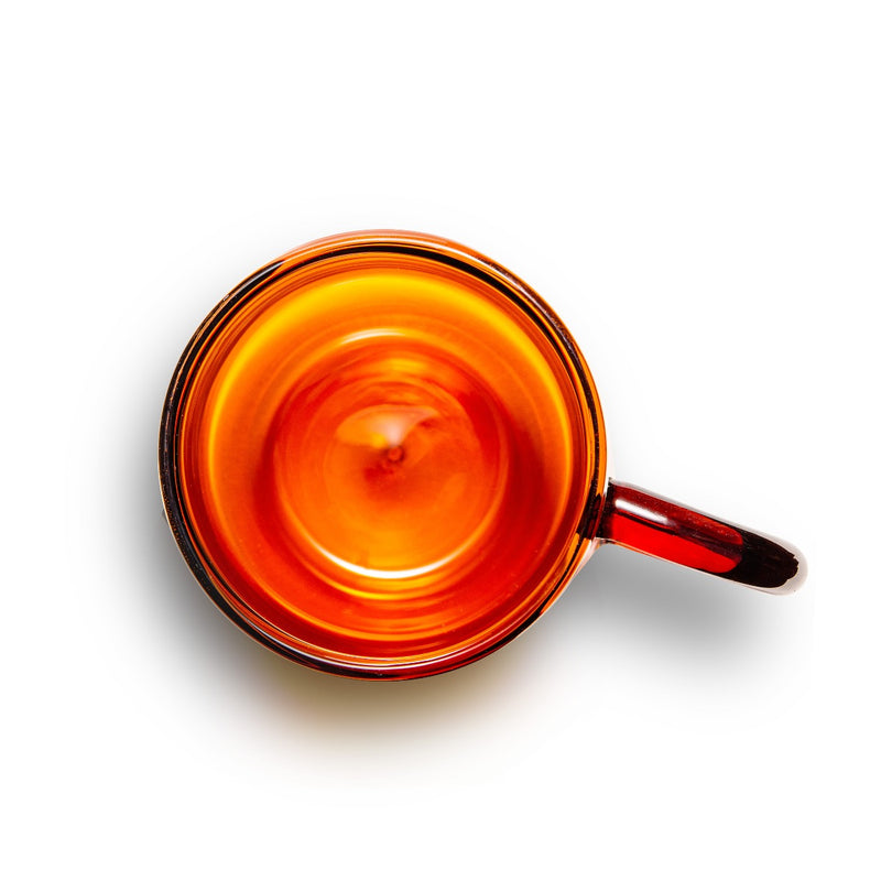 hearth 6 oz amber glass mug
