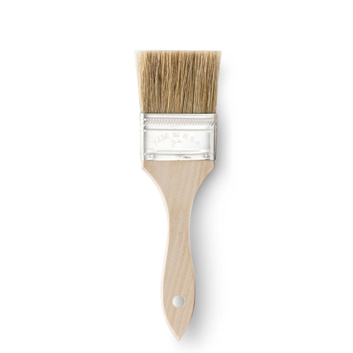 2 inch flat brush with natural bristles