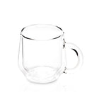 hearth 8 oz clear glass mug