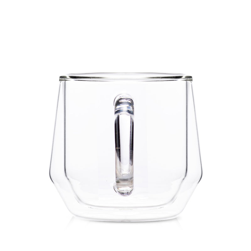 hearth 8 oz clear glass mug