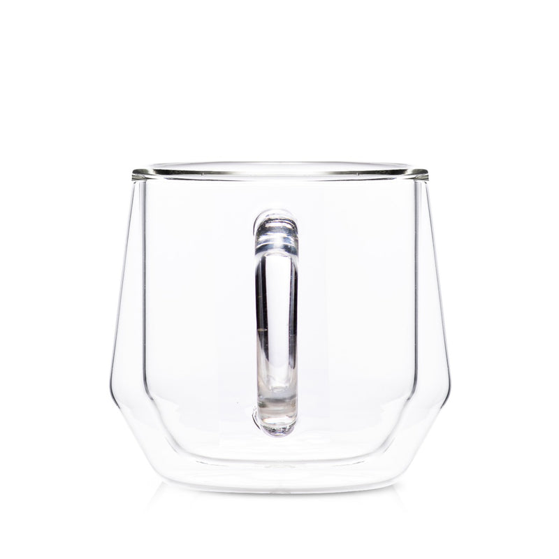 Double Wall Glass Mug (8oz/240ml) - Set of 2