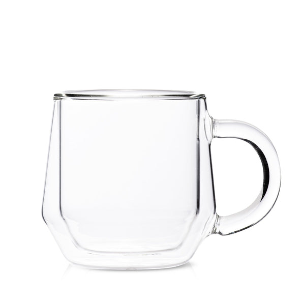 Hearth Double-Wall Glass Mug (8oz/240ml) - Clear, Set of 2