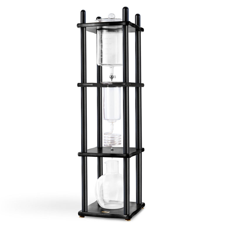 25 Cup Cold Drip Maker Straight Black Wood Frame