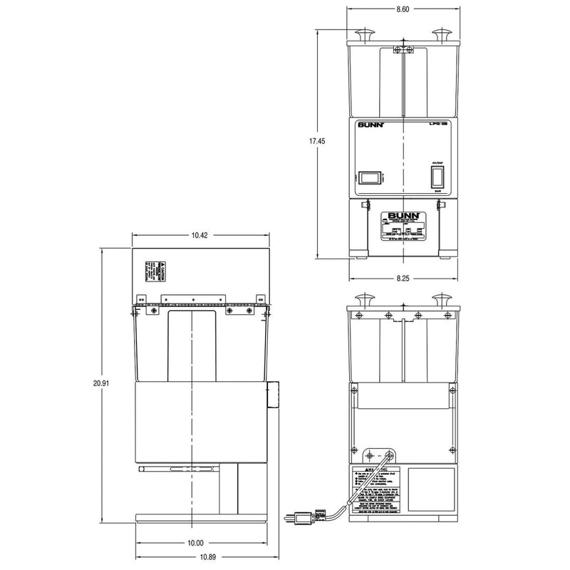 bunn lpg2e batch coffee grinder preinstall