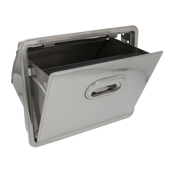 Stainless Steel Fold-down Knock Box Drawer