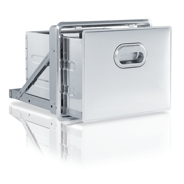 Sliding Stainless Steel Receptacle Drawer for Bottomless Knock Box (Special Order Item)