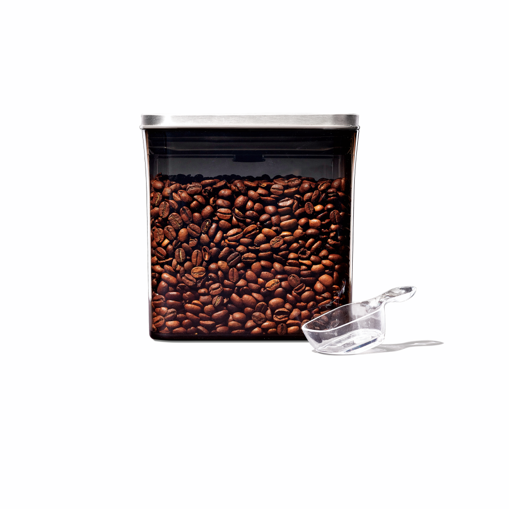 OXO 3119200 Steel Pop Coffee Container with Scoop, 1.7 Quart