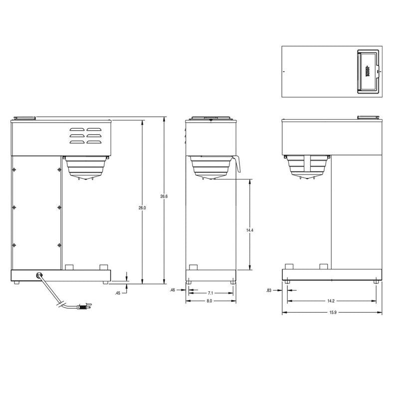 vpr aps pour over coffee brewer preinstall